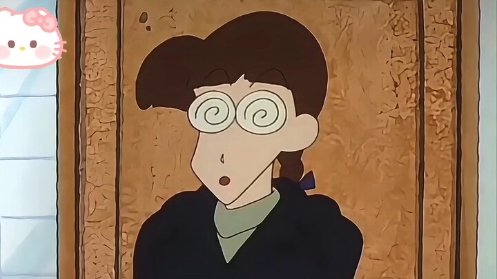 Shin-chan was surprised to find that his cousin who looked like a nerd was actually a beauty.
