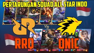 PERTARUNGAN SQUAD TERHEBAT ALL STAR MOBILE LEGENDS RRQ VS ONIC, INILAH KEHEBATAN PRO PLAYER DUNIA