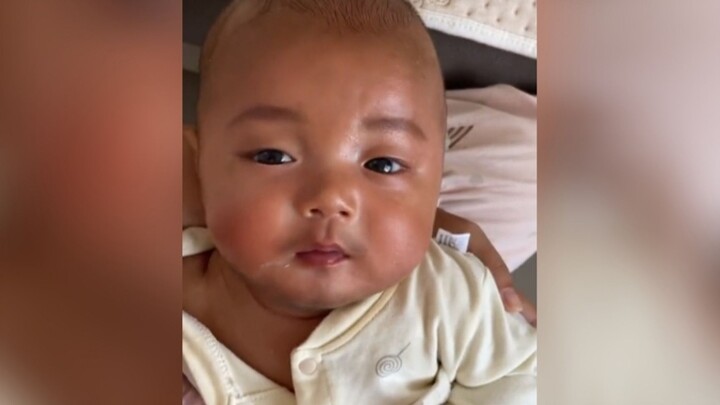 Human baby appreciation: A 3-month-old baby with a 30-year-old's face