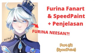 NGEGAMBAR ARCHON HYDRO FURINA?! 😱😱 PART (1/2) | SPEEDPAINT | DRAWING | GENSHIN IMPACT | IDN