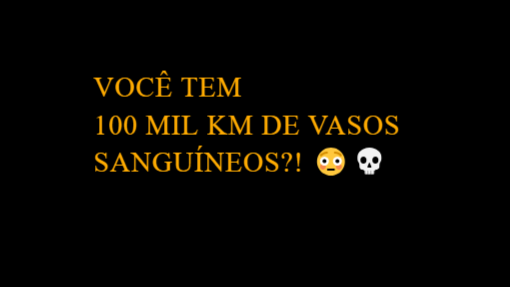 VOCÊ TEM 100 MIL KM DE VASOS SANGUÍNEOS!