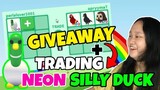 WHAT PEOPLE TRADE FOR NEON SILLY DUCK + GIVEAWAY !! IN ADOPT ME *Roblox Tagalog*