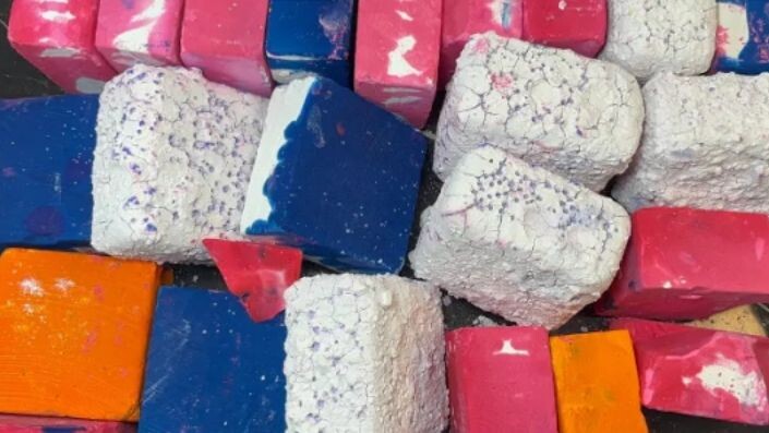 Colorful Blocks & Pasted Chalk Blocks | Oddly Satisfying ASMR