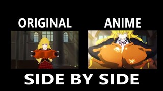 RWBY Food Fight Original Vs Anime Comparison