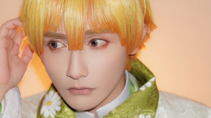 Demon Slayer | Agatsuma Zenitsu cosplay makeup
