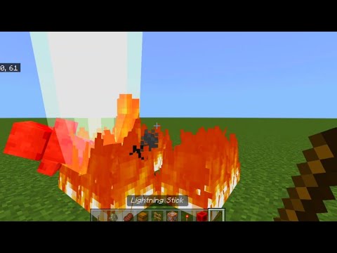 Updated Lightning Stick Command in Minecraft Bedrock - Bilibili