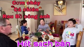Cơm cháy Cá chiên giòn nước mắm chua ngọt rau Bồ công anh/Cuộc sống thôn quê nước pháp/Cathy gerardo