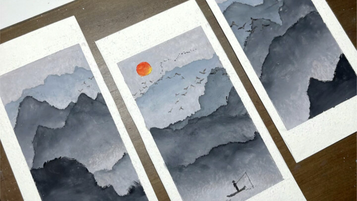 Looking back, the light boat has already sailed past countless mountains.