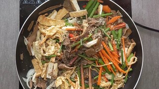 bánh canh huế. sào măng.món chay