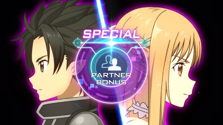 Sword art online Alicization Rising steel Captive Princess Asuna and Kirito Special Partner Bonus