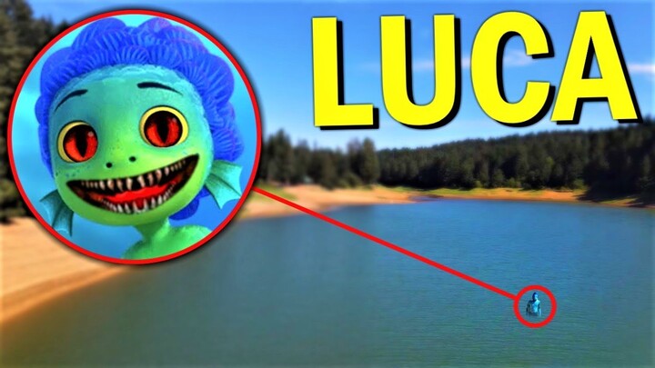 Drone Catches LUCA THE SEA MONSTER IN THE OCEAN!! *CURSED LUCA IN REAL LIFE*
