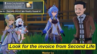 Look for the invoice from Second Life - Ganyu Story Quest Part 4 - Genshin Impact