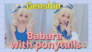 Babara with ponytails