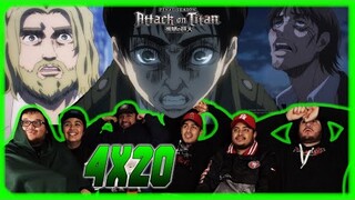 IT WAS EREN!!! ATTACK ON TITAN 4X20 GROUP REACTION!!! | "MEMORIES OF THE FUTURE"