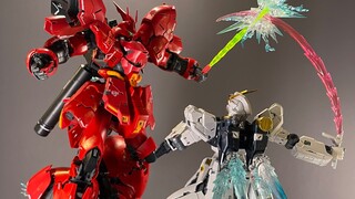 [การถ่ายภาพทั่วไป] ใช้ RG เพื่อฟื้นฟูรูปปั้นฉาก (BNFDX Sazabi VS Bull Gundam)