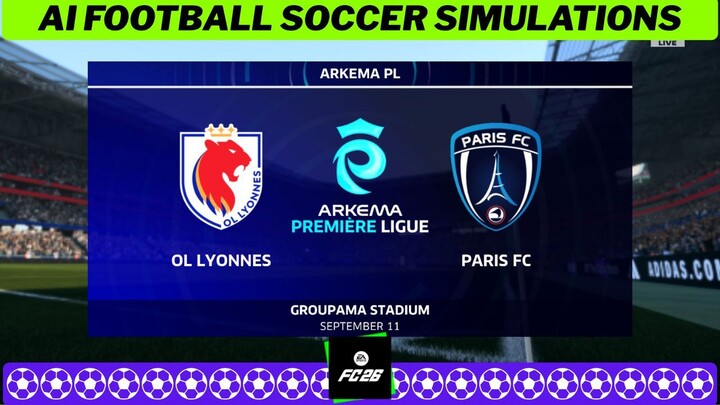 OL Lyonnes vs Paris FC 🇫🇷 Première Ligue 2026 27 Matchday 2 ⚽ EA FC 26 Simulat