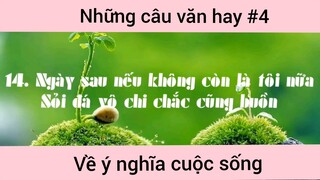 Những câu văn hay ý nghĩa đáng suy ngẫm
