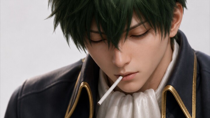 Menggambar Hijikata lalu diubah menjadi 3D style