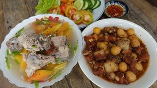 Đốn cây chuẩn bị đồ chơi mới. CƠM TRƯA SƯỜN KHO TRỨNG, ĐU ĐỦ HẦM XƯƠNG - Bin Đen Miền Tây # 383