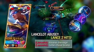 LANCE ABUSE!! | BRUNO BEST BUILD AND EMBLEM MLBB - Master bodak