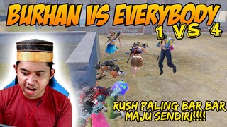 RUSH 1 SQUAD SENDIRIAN!?? GUE GA TAKUT!!! BENCANA SAMA  RANDOM NONTON DOANG BEBANN!!! | PUBG Mobile