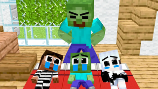 Monster School Herobrine Prison Escape และ BABY ZOMBIE - Minecraft Animation