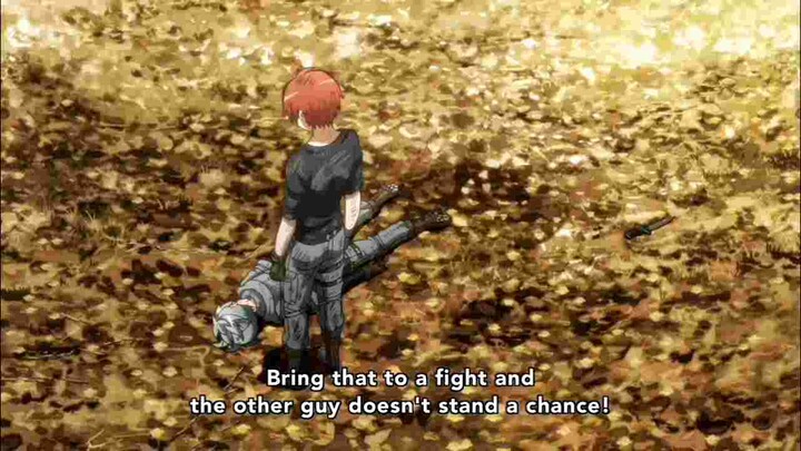 Nagisa vs Karma fight scene
