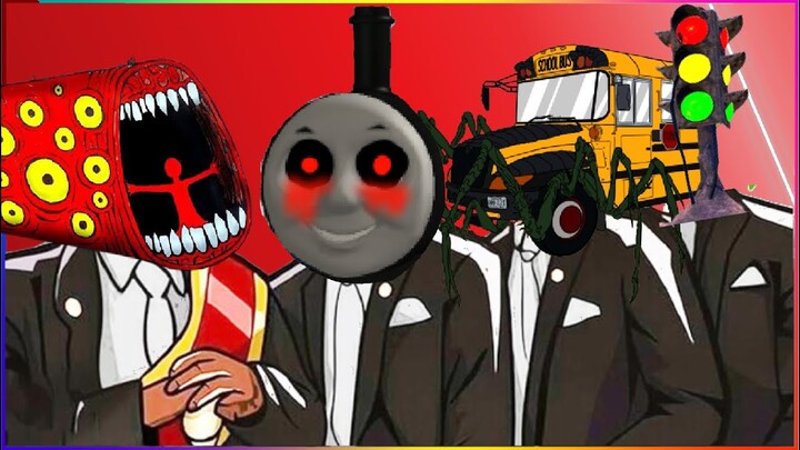 TRAIN EATER & CURSED THOMAS & SCP-2086 & TRAFFIC LIGHT - Coffin Dance X Baby Shark COVER