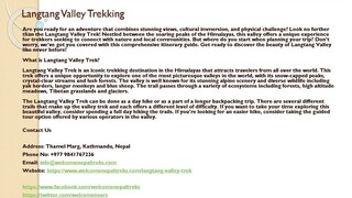 Langtang Valley Trekking