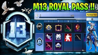 MONTH 13 ROYAL PASS 1 TO 50 REWARDS 🔥 M13 ROYAL PASS 🔥 1 TO 50 RP 🔥 BGMI & PUBG MOBILE M9 ROYAL