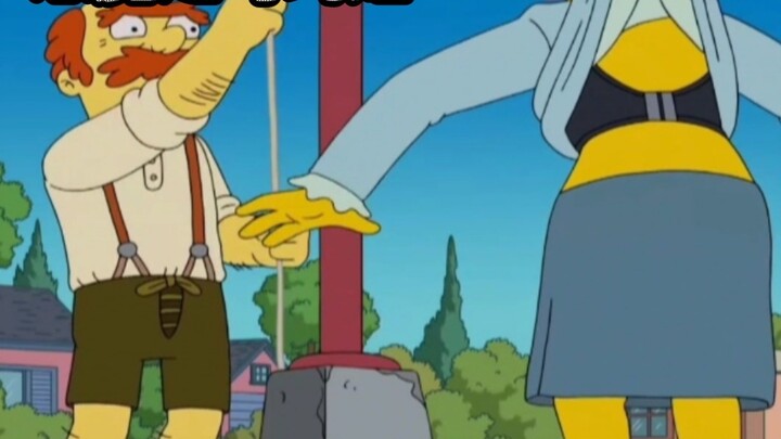 The Simpsons: The headmistress's clothes were all hooked by Maggie. Maggie was even more naughty tha