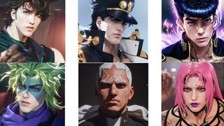 ❤️2 bulan kemarahan, Petualangan Aneh JOJO 1-8 semua karakter utama versi live-action OP