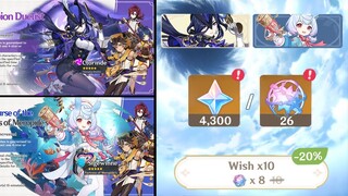 26 FREE PULLS FOR CLORINDE AND SIGEWINNE! 4300 primogems in the second phase of 4.6 - Genshin Impact