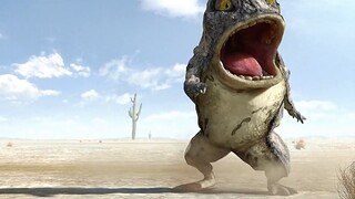 الحشرة الغريبة تأتي، سحلية التريند تقلد الضفدع وتتخفى كحجر، حتى وجهها أصبح أخضر