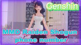 [Genshin, MMD] Raiden Shogun menarikan "phone number" dengan kostum pelayan
