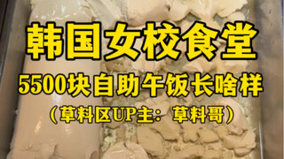 韩国女校食堂5500元自助午饭长啥样？（伙食硬了，嘎嘎硬）