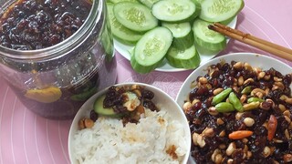 phần hai tương hột ủ không cần nấu. tiện lợi cho chị em