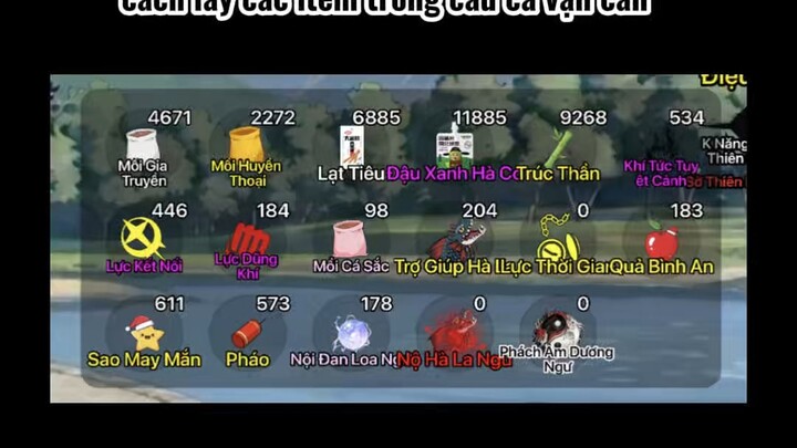 cách lấy các item trong