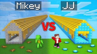 Mikey POOR vs JJ RICH Longest House in Minecraft (Maizen)