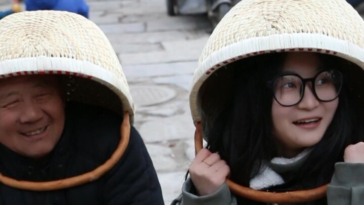 ในงานเทศกาลเมืองเฮ่อปี่ คุณตาผู้ชาญฉลาดที่ขายตะกร้า #บันทึกชีวิตจริง#วิดีโอไดอารี่#ท่องเที่ยว#เฮ่อปี