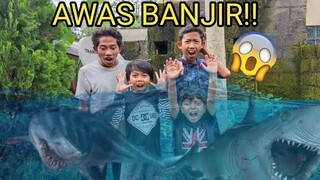 TANTANGAN AWAS DIRUMAHKU ADA BANJIR DAN IKAN HIU / CARA SELAMATKAN DIRI DARI BANJIR! | Mikael TubeHD