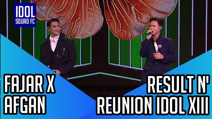 FAJAR NOOR X AFGAN - LENGGANG PUSPITA | RESULT AND REUNION INDONESIAN IDOL XIII |