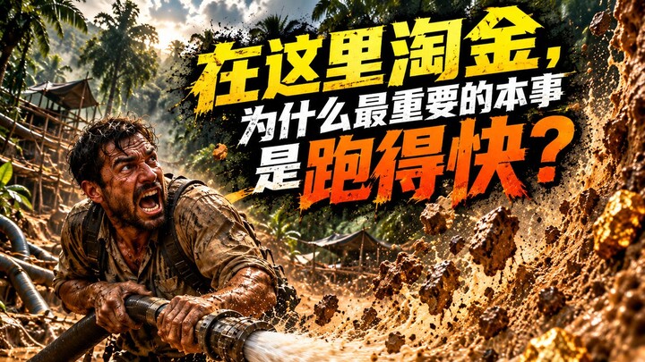 Why is being able to run fast the most important skill when panning for gold here?