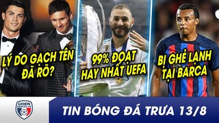 TIN BÓNG ĐÁ TRƯA 13/8: QBV lý giải vì sao chọn CR7, gạch tên Messi? Ben Ú tráng miệng MOTY chờ QBV