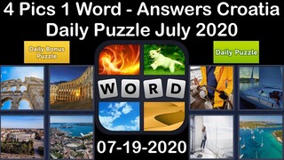 4 Pics 1 Word - Croatia - 19 July 2020 - Daily Puzzle + Daily Bonus Puzzle - Answer - Walkthrough