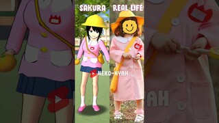 Sakura VS Real Life • Clothes Comparison 🫢 Part 1 #sakuraschoolsimulator #shorts #tiktok #viral #fyp