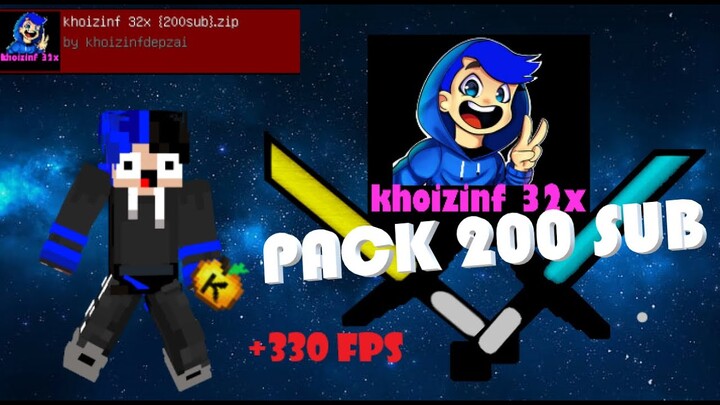 Resource Pack 200 Subs of khoizinf  / minecraft   / 3fmc , blockmc , ...