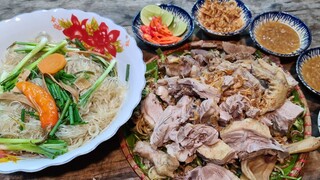 Hai con gà nướng đổi nửa con vịt. Miến vịt nấu măng - Bin Đen Miền Tây # 179