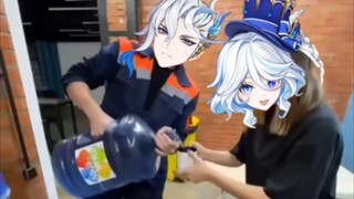 【龙王喷水珍贵录像】芙宁娜：⚡龙王喷水⚡