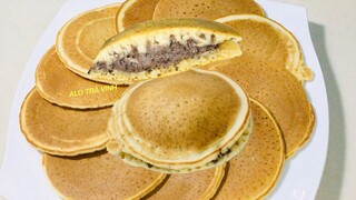 Bánh Rán Đô Rê Mon Nhân Đậu Đen không cần lò nướng. Bánh Dorayaki của Nhật.